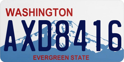 WA license plate AXD8416