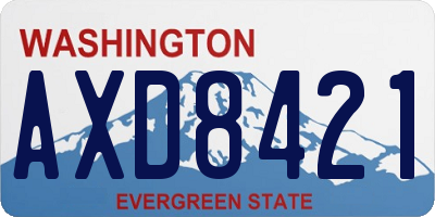 WA license plate AXD8421