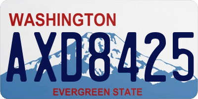 WA license plate AXD8425