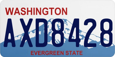 WA license plate AXD8428