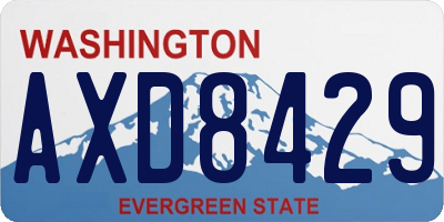 WA license plate AXD8429