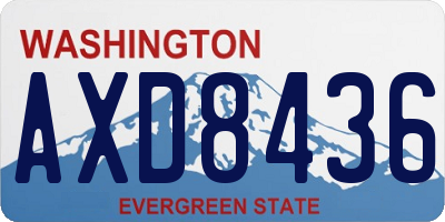 WA license plate AXD8436