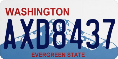 WA license plate AXD8437