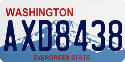 WA license plate AXD8438