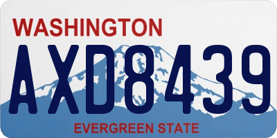 WA license plate AXD8439