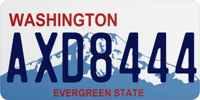 WA license plate AXD8444