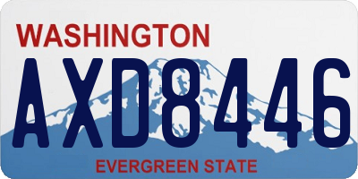 WA license plate AXD8446