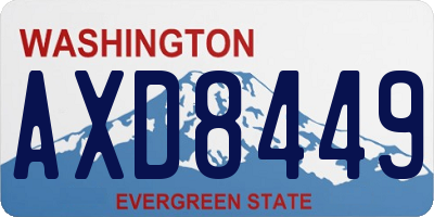 WA license plate AXD8449