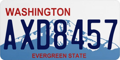 WA license plate AXD8457