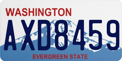 WA license plate AXD8459
