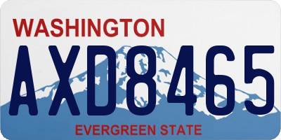 WA license plate AXD8465