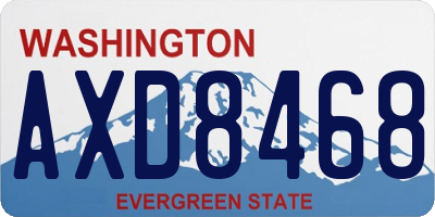 WA license plate AXD8468