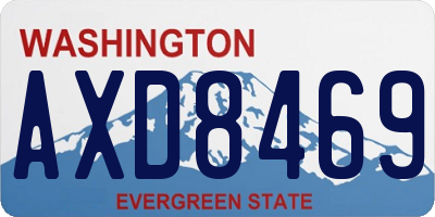WA license plate AXD8469
