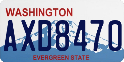 WA license plate AXD8470