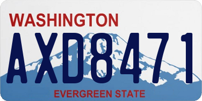 WA license plate AXD8471