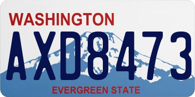 WA license plate AXD8473