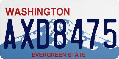 WA license plate AXD8475
