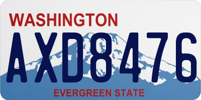 WA license plate AXD8476