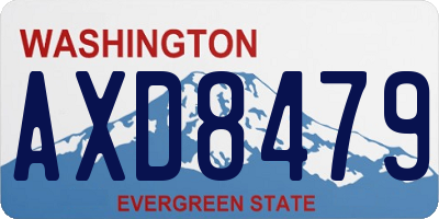 WA license plate AXD8479