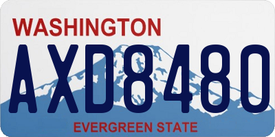WA license plate AXD8480