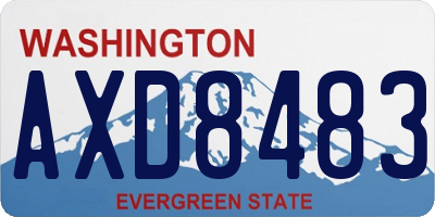 WA license plate AXD8483