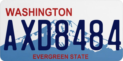 WA license plate AXD8484