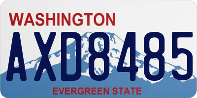 WA license plate AXD8485