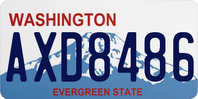 WA license plate AXD8486