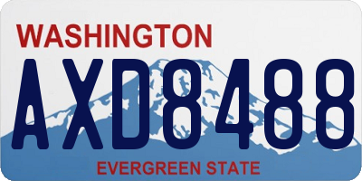 WA license plate AXD8488