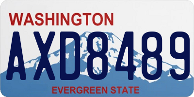 WA license plate AXD8489