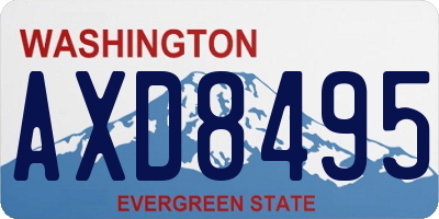 WA license plate AXD8495