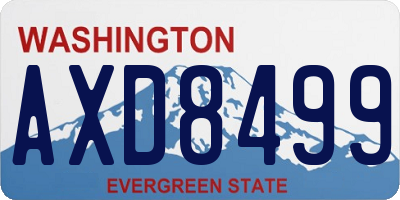 WA license plate AXD8499