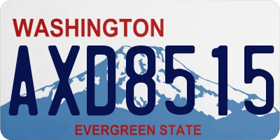 WA license plate AXD8515