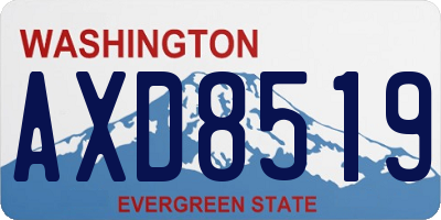 WA license plate AXD8519