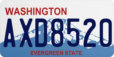 WA license plate AXD8520