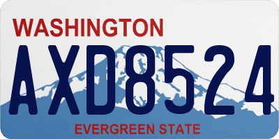 WA license plate AXD8524