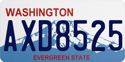 WA license plate AXD8525