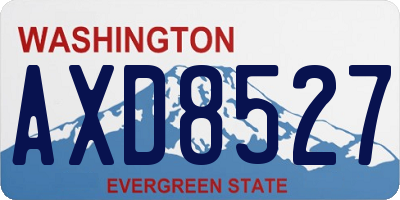 WA license plate AXD8527