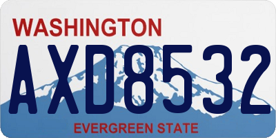 WA license plate AXD8532