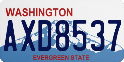 WA license plate AXD8537