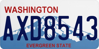 WA license plate AXD8543