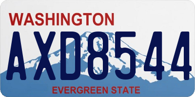 WA license plate AXD8544
