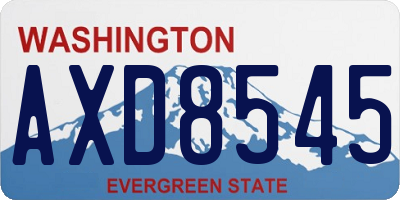 WA license plate AXD8545