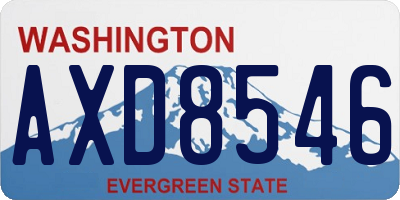 WA license plate AXD8546