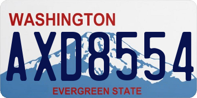 WA license plate AXD8554