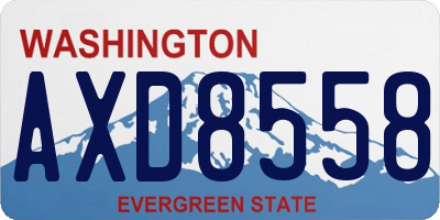 WA license plate AXD8558