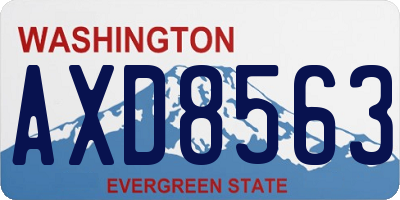 WA license plate AXD8563