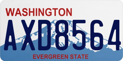 WA license plate AXD8564