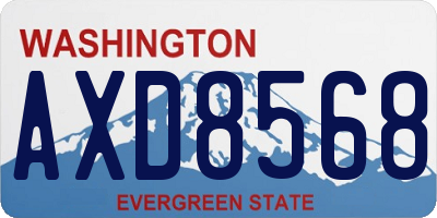 WA license plate AXD8568