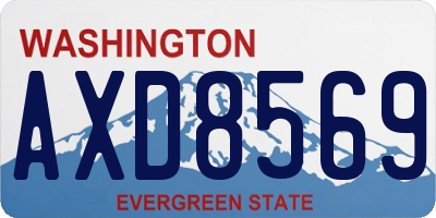 WA license plate AXD8569
